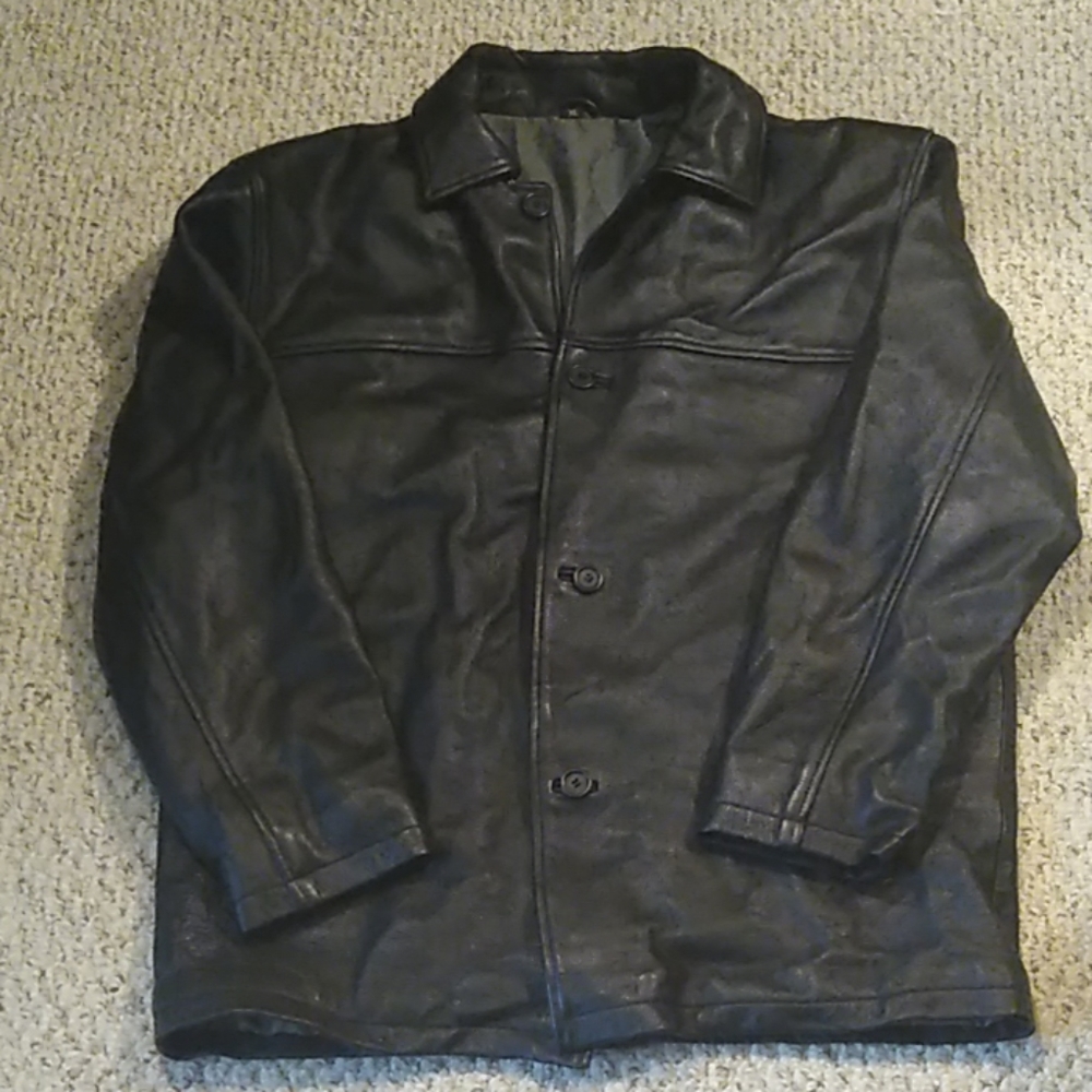 Black Leather Coat